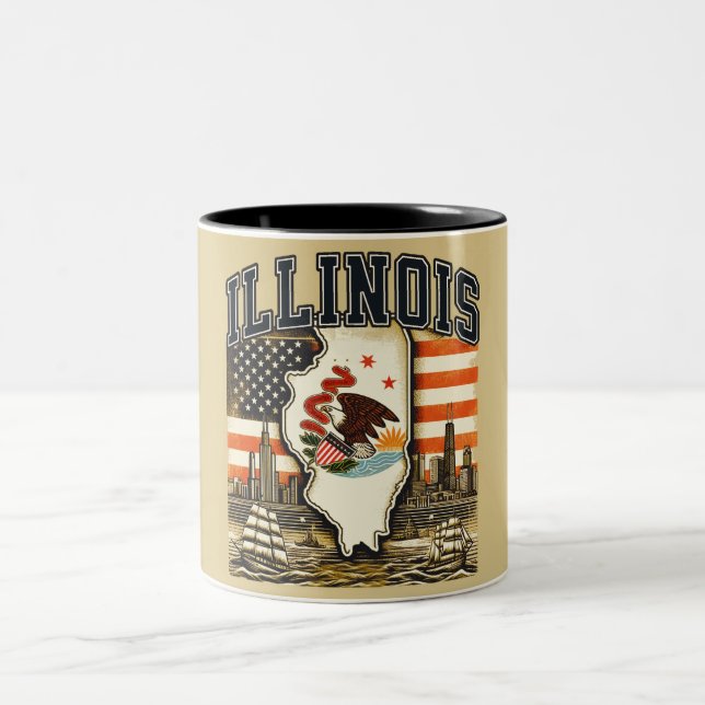 Illinois Two-Tone Coffee Mug (Center)