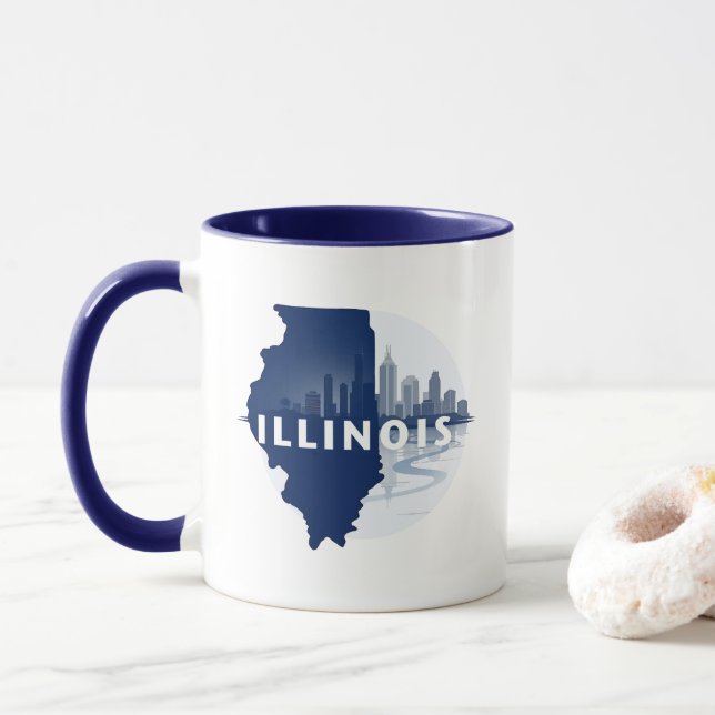 Illinois United States of America Mug (With Donut)