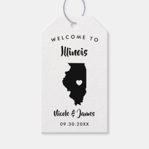 Illinois Wedding Welcome Bag Tags for Hotel Guests