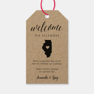Illinois Wedding Welcome Gift Tags