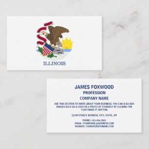 Illinoisan Flag, Flag of Illinois Business Card