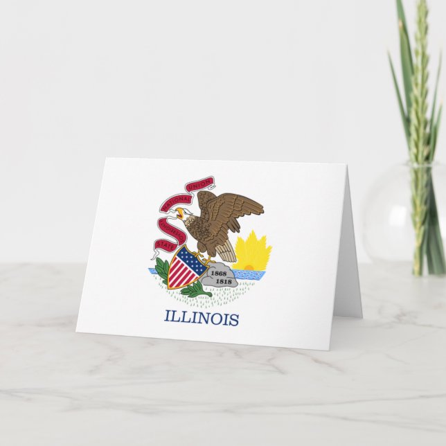Illinoisan Flag, Flag of Illinois Card (Front)
