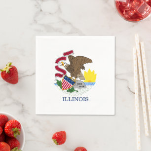 Illinoisan Flag, Flag of Illinois Napkin