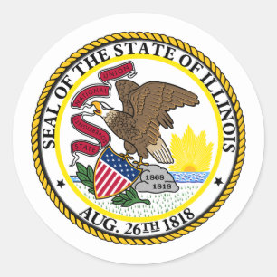 Illinoisan Seal, Illinois Classic Round Sticker