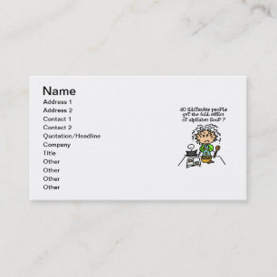 Illiterate People Humour Business Card