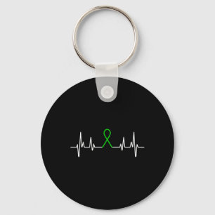 Illness Green Ribbon Mental Health Awareness Month Key Ring