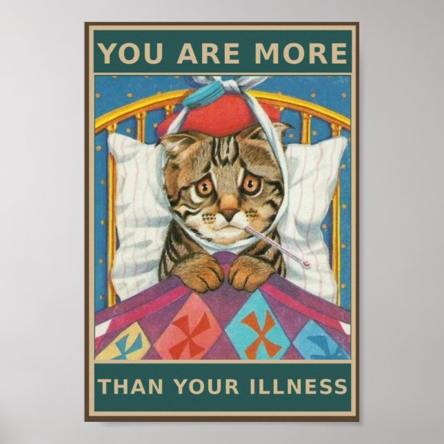 Illness quote vintage poster (Front)