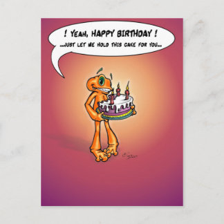 Illow Orange - Happy Birthday Postcard