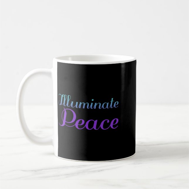Illuminate Peace Prevention Awareness Design Coffee Mug (Left)