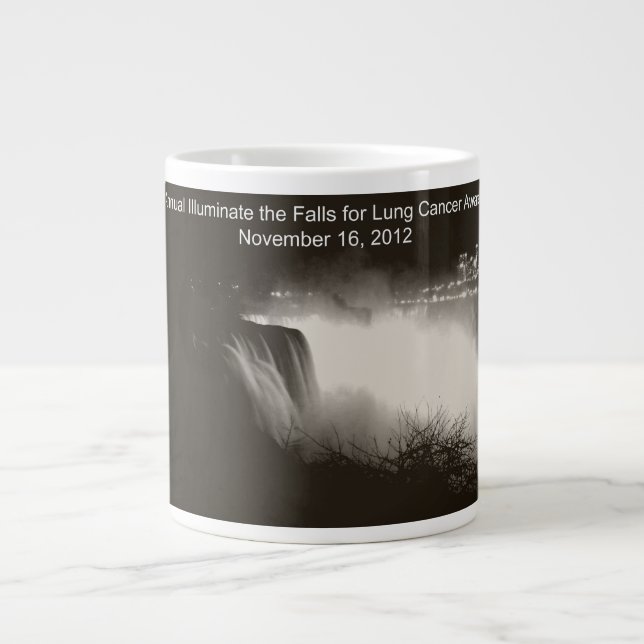 Illuminate the Falls for Lung Cancer Awareness Large Coffee Mug (Front)
