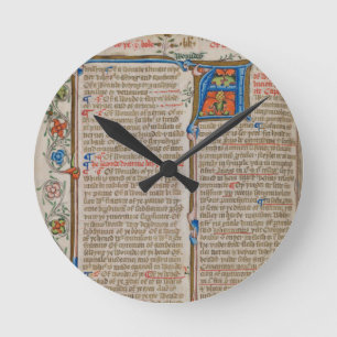Illuminated "A." Round Clock