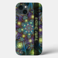 Illuminated Abstract Blue Purple Fractal Art Name