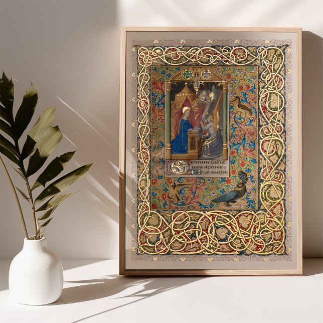 Illuminated Annunciation Poster with Gold Foil (Creator Uploaded)