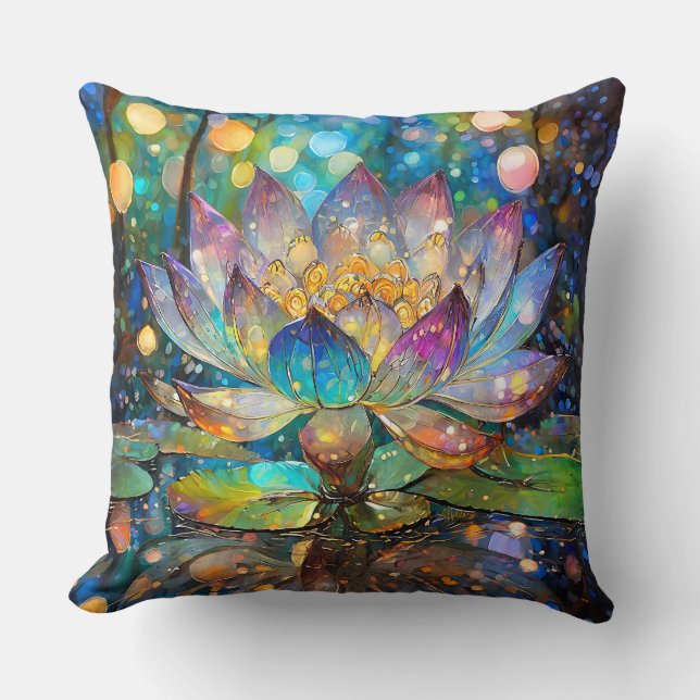 Illuminated Blooming Lotus Flower Cushion (Front)