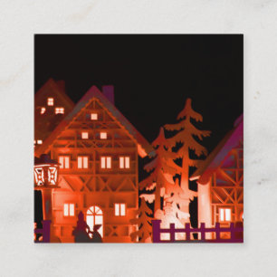 Illuminated Christmas Houses Enclosure Card