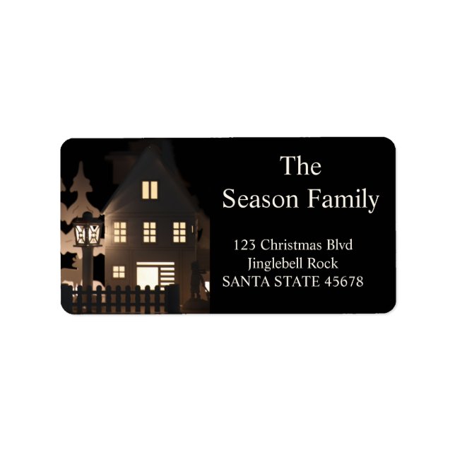 Illuminated Christmas Houses Label (Front)