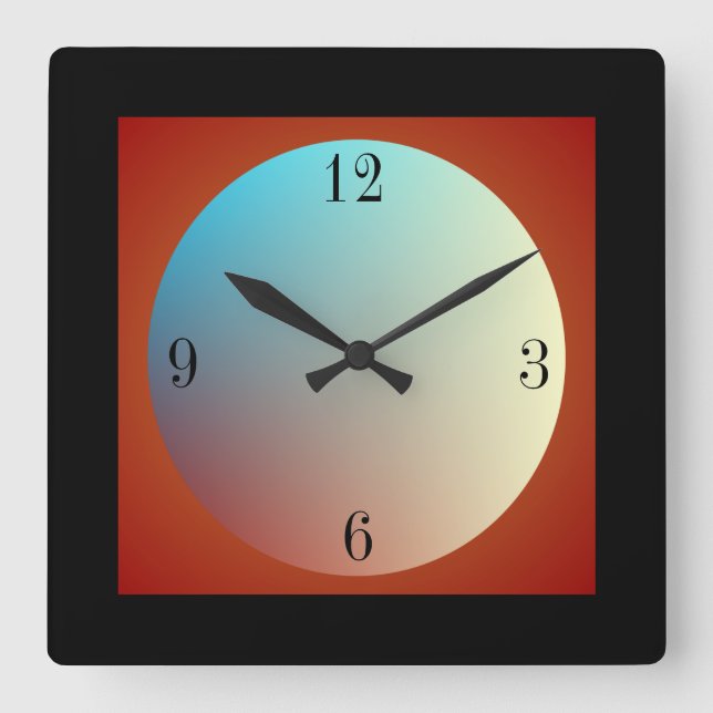 Illuminated Effect Moon /Red Black >Wall Clock (Front)
