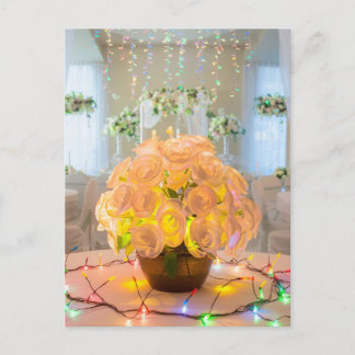 Illuminated Floral  Postcard
