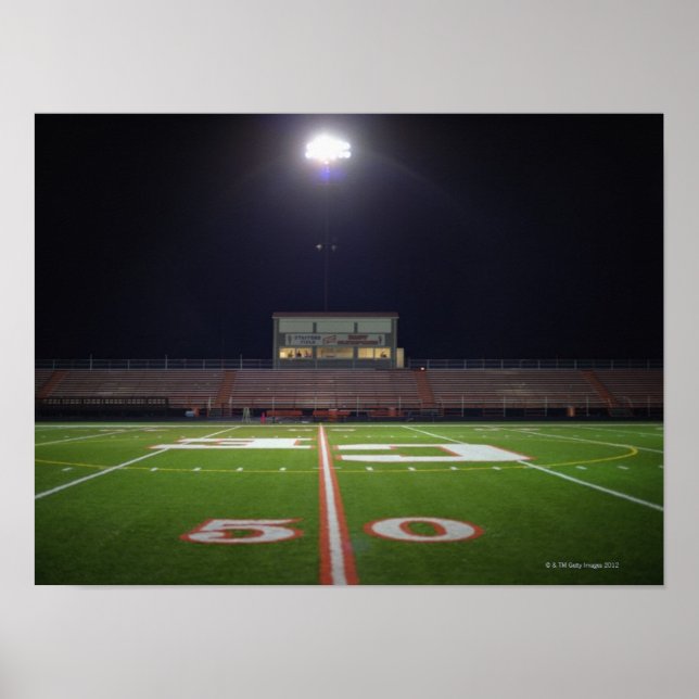 Illuminated Football Field Poster (Front)