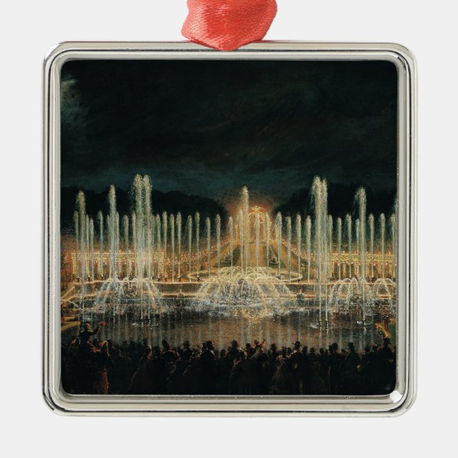 Illuminated Fountain Display Metal Tree Decoration (Front)