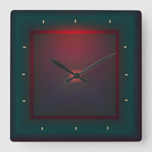Illuminated Green and Red>Wall clock