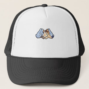 illuminated hands trucker hat