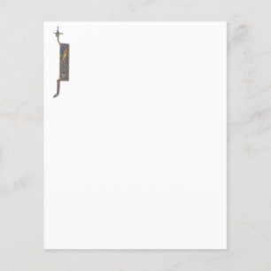 Illuminated Initial J paper
