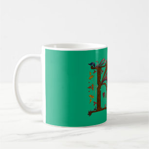 Illuminated Initial K Coffee Mug