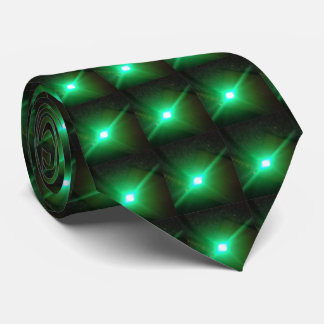 Illuminated Intrigue: Cyber Spark Silk Tie