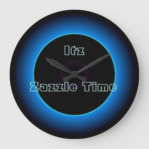 Illuminated "Itz Zazzle Time" Text >Wall Clocks