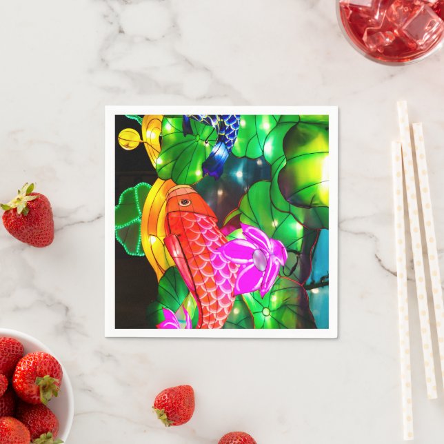 Illuminated Koi Napkin (Insitu)