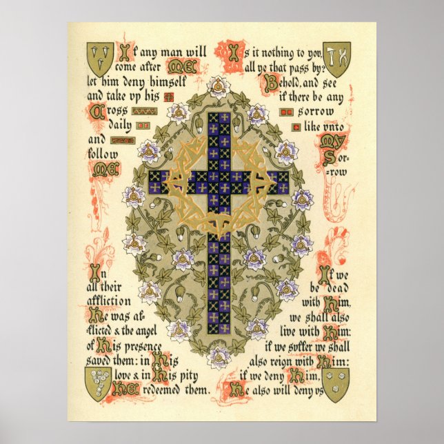 Illuminated Manuscript for Septuagesima and Lent Poster (Front)