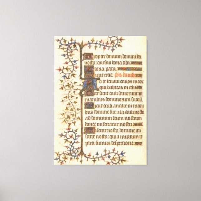 Illuminated Manuscript Poster Canvas Print (Front)