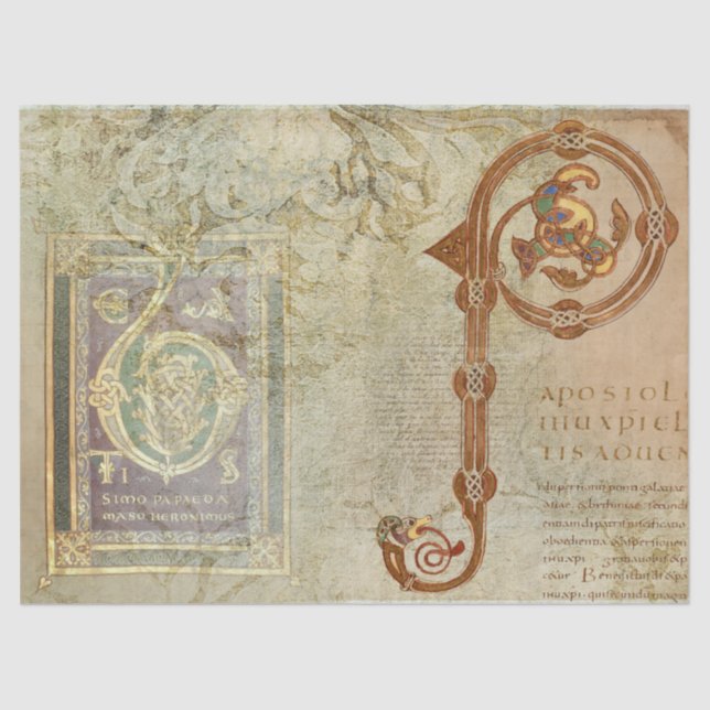 Illuminated Mediaeval Tissue Paper (Front)