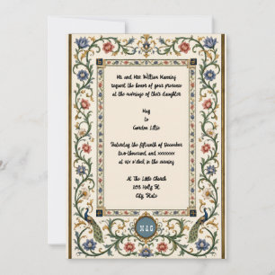 Illuminated Mediaeval Wedding Invitation