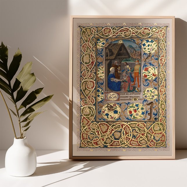 Illuminated Nativity Scene Mediaeval Bible Poster (Creator Uploaded)