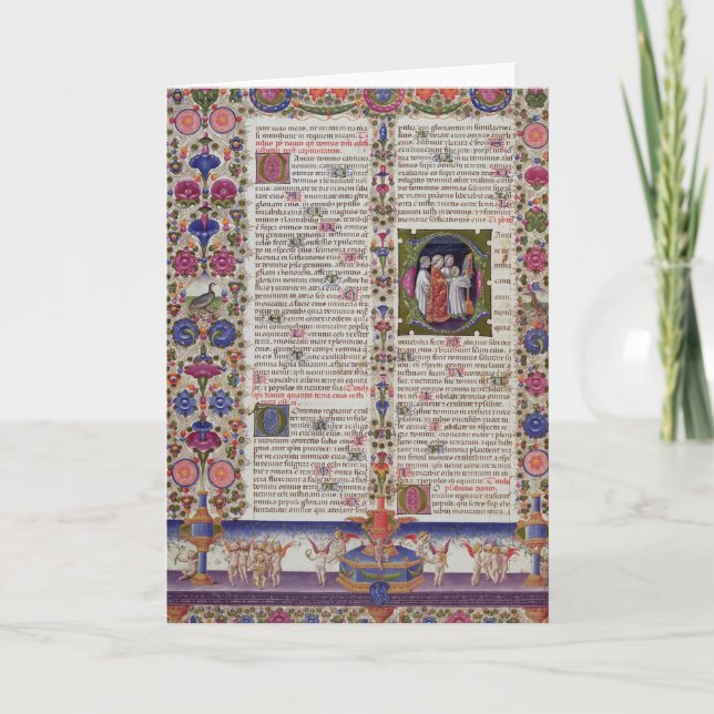 Illuminated page from the Book of Psalms Card (Front)