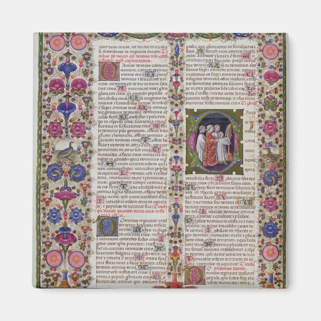 Illuminated page from the Book of Psalms Magnet (Front)