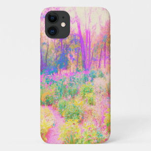 Illuminated Pink and Coral Garden Landscape iPhone 11 Case