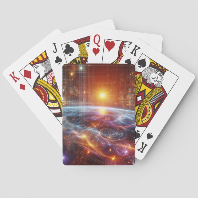 Illuminated Quantum Grid Playing Cards (Back)