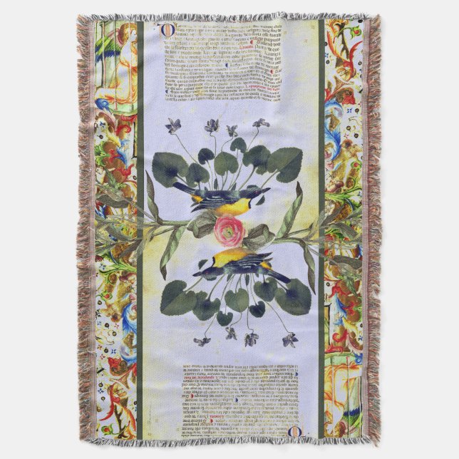 Illuminated Reflections Pale Blue Throw Blanket (Front Vertical)