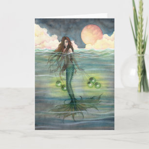 "Illuminated Sea" Mermaid Greeting Card