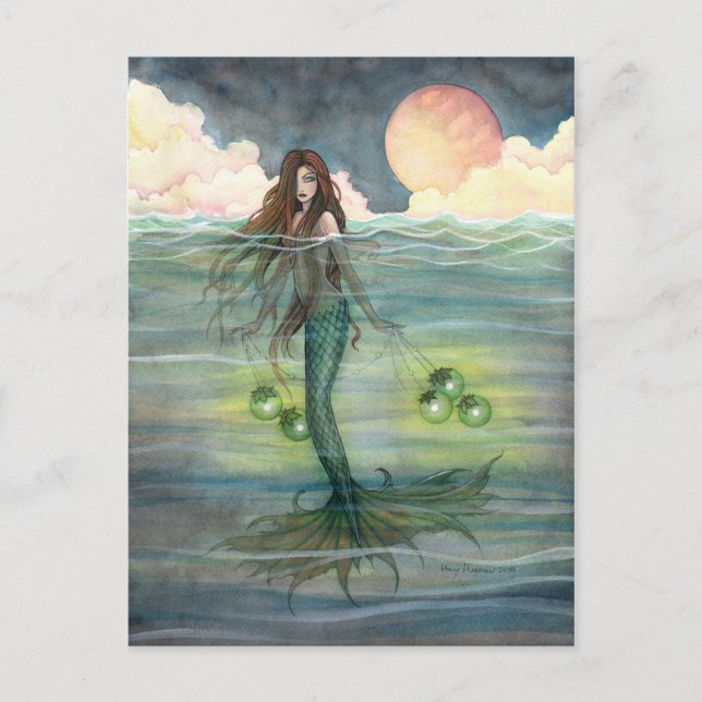"Illuminated Sea" Mermaid Postcard (Front)