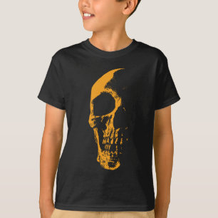 Illuminated Skull Orange Paint Creation T-Shirt