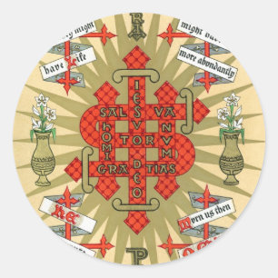 Illuminated symbol Christmas. Classic Round Sticker