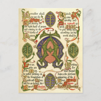 Illuminated symbol depicting festival of Advent Postcard
