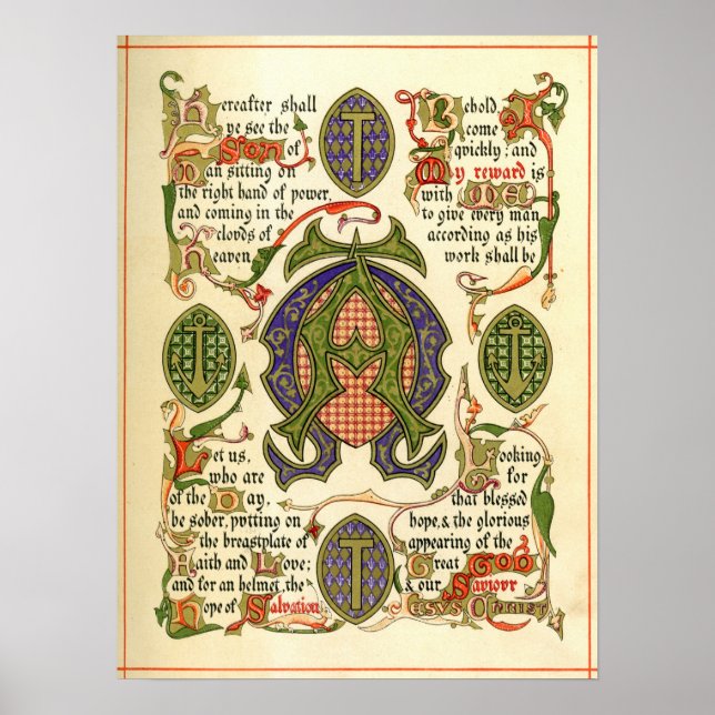Illuminated symbol depicting festival of Advent. Poster (Front)