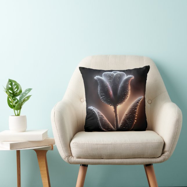 Illuminated Tulip With Raindrops Cushion (Chair)