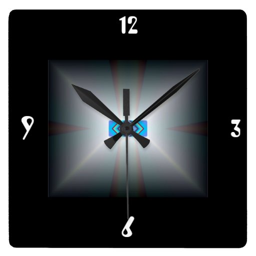 Image of Illuminated White/ Black >Artistic Wall Clocks