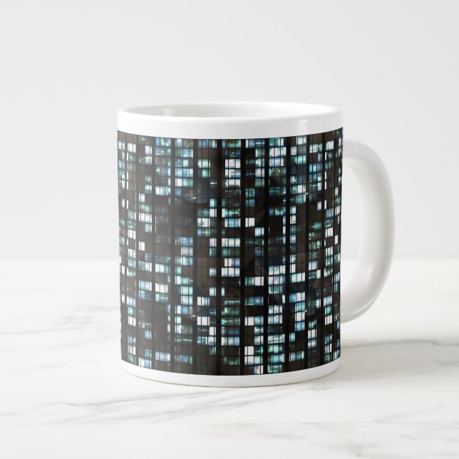 Illuminated windows pattern large coffee mug (Front Right)